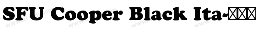SFU Cooper Black Ita字体转换